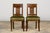 Wood Set of 10 Mid-19th Century French Directoire Walnut Dining Chairs in Olive Green For Sale - Image 7 of 18