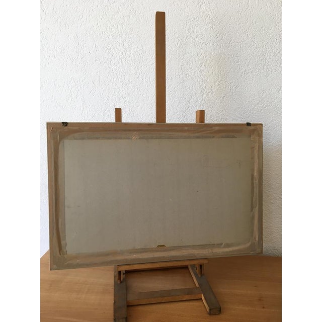 Paper Bruno Martini, Gondoliers à Venise, Watercolor on Paper, Framed For Sale - Image 7 of 8