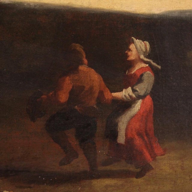 17th Century Bamboccianti School Artist, Genre Scene, 1650, Oil Painting on Canvas, Framed For Sale - Image 5 of 16