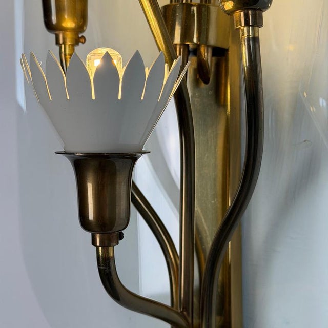 Vintage Seven-Light Glass Sconces by Pietro Chiesa for Fontana Arte, 1950s, Set of 2 For Sale - Image 15 of 18