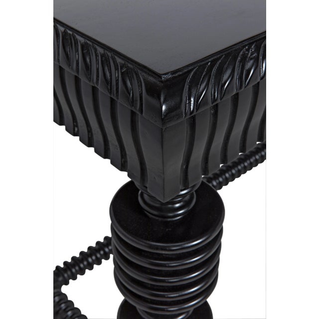 Noir NOIR Portuguese Desk, Hand Rubbed Black For Sale - Image 4 of 12