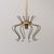 1950s Italian Brass and White Glass Pendant Light For Sale - Image 12 of 12