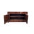 Vintage Orange Red Brown Floral Graphic Credenza Sideboard Cabinet For Sale - Image 9 of 10
