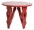 Rustic Round Burgundy Red Table, 1920s For Sale