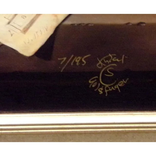 "Discovery" Contemporary Still Life Giclee Print on Canvas by Antal Goldfinger, Framed For Sale - Image 4 of 6