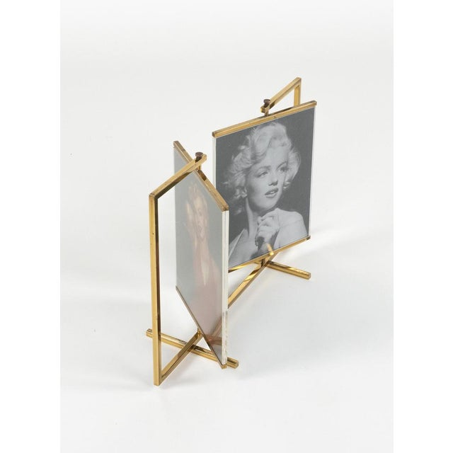Mid-Century Modern Brass and Acrylic Swivel Picture Frame, 1950s For Sale - Image 17 of 18