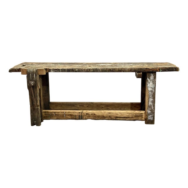 Carpenters Workbench in Oak and Fir, 1930s For Sale