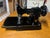 Antique Singer Sewing Machine, Folding Table and Storage Case For Sale - Image 10 of 12