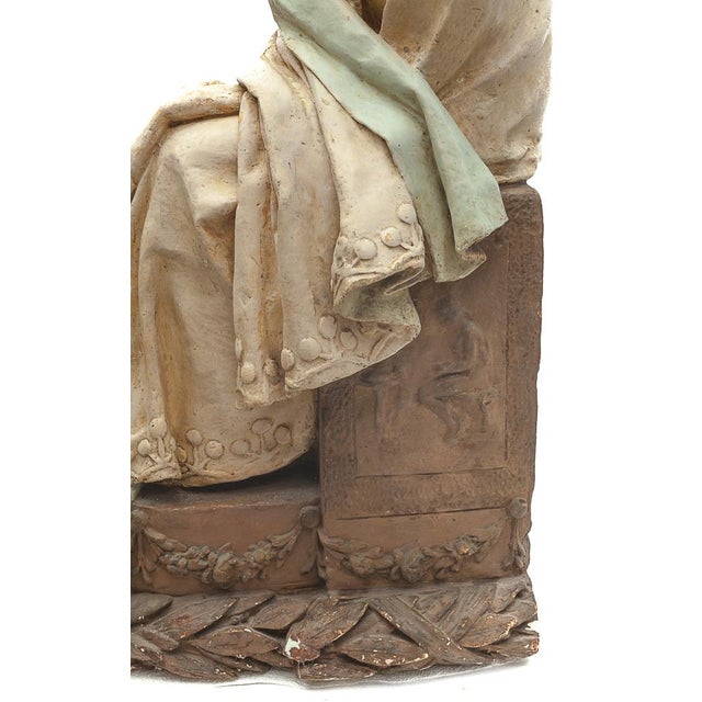 Adelaïde Maeterlinck-Lefebvre, Virgin and Child, 1890s, Plaster For Sale - Image 13 of 18