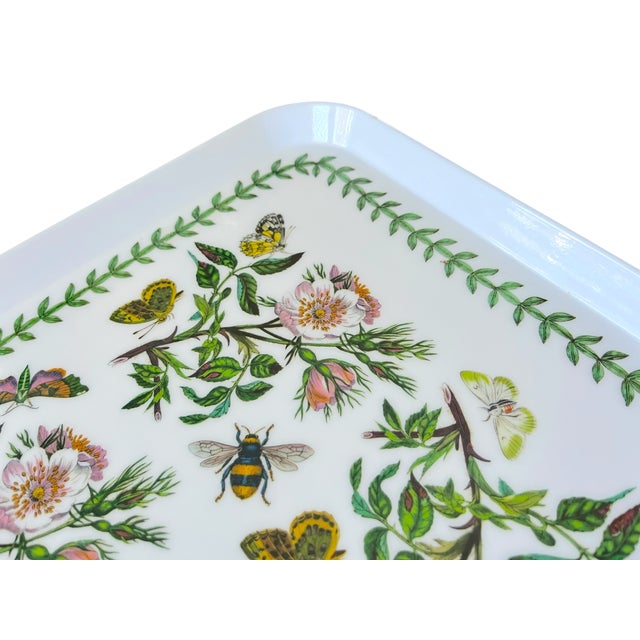 Plastic Vintage Portmeirion Botanic Garden Dog Rose Melamine Serving Tray by Susan Williams-Ellis For Sale - Image 7 of 11