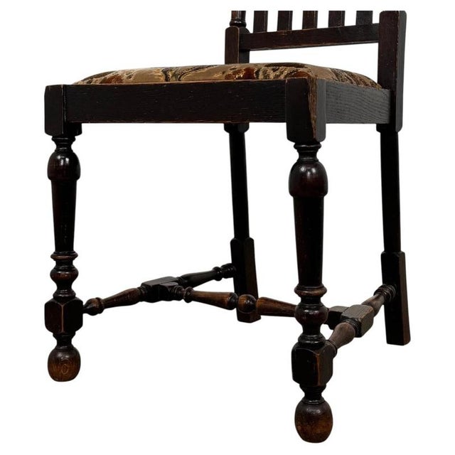 2000 - 2009 Early 20th Century Antique English Oak Dining Chairs, Set of 6 For Sale - Image 5 of 10