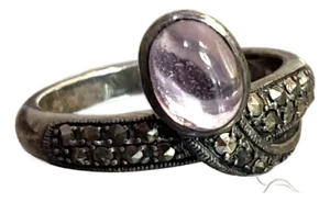 Sterling Silver / Purple Moonstone Snake Ring