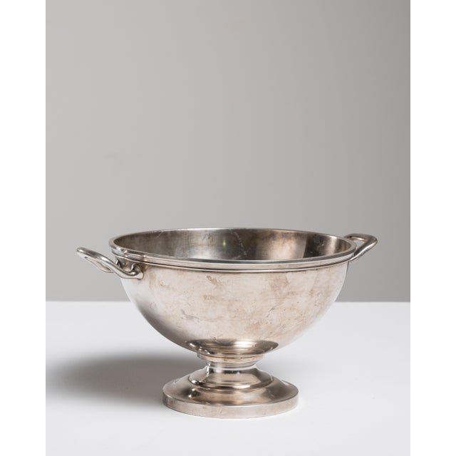 Silver Mid 20th Century Belgium Silver Serving Bowl For Sale - Image 8 of 15