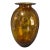 Vintage Art Glass Attributed Murano Amber Original Label "Made in Italy" Vase For Sale