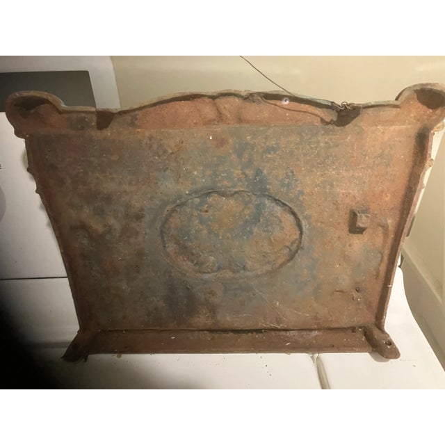 Metal Antique Metal Iron Decorative Plaque For Sale - Image 7 of 9