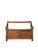 Antique two-seater chest made of chestnut wood, dating back to the 19th century, featuring a seat and armrests. Solid and...