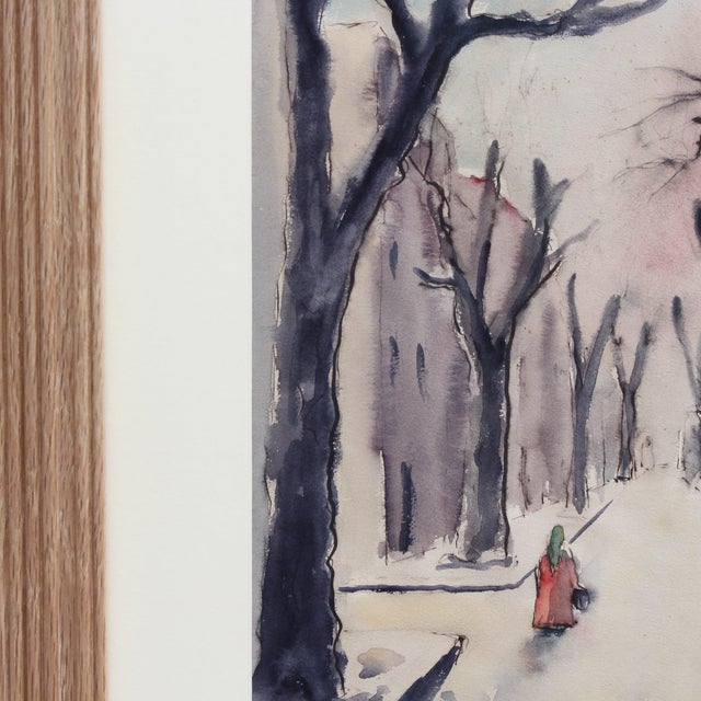 Max Escalon de Fonton, Provencal Plane Trees in Winter, Gouache, Framed For Sale - Image 12 of 18