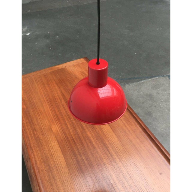 Metal Mid-Century Danish Metal Bunker Mini Pendant Lamp by Johannes Hammerborg for Fog & Mørup, 1970s For Sale - Image 7 of 18