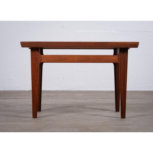 Wood Teak Coffee or Side Table attributed to Finn Juhl for France & Daverkosen, Denmark, 1950s For Sale - Image 7 of 12
