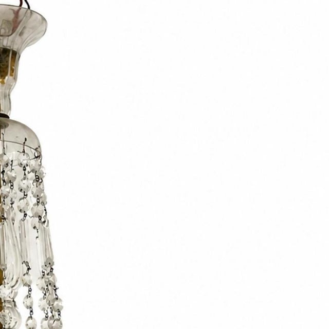 20th Century Chandelier in Crystal, Glass, and Metal For Sale - Image 4 of 6