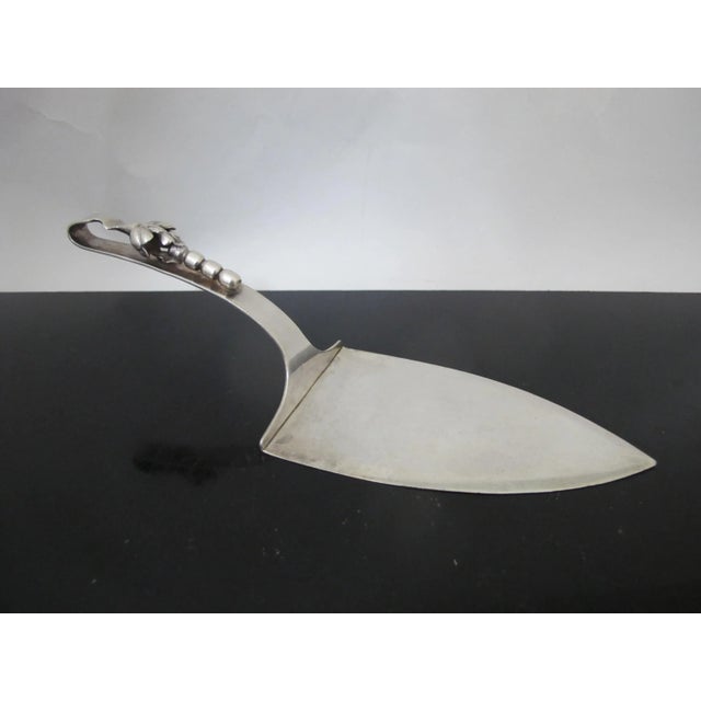 Mid 20th Century F Ramirez Mexico Sterling Silver Blossom Handle Pastry Dessert Pie Server For Sale - Image 5 of 6