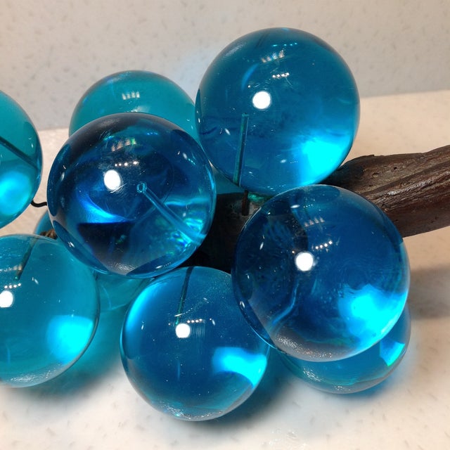 Vintage Blue Lucite Grape Cluster Chairish