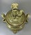 Impressive Chinese celadon lidded tripod censer. Topped with a detailed lion‑form finial on the cover, paired with elegant...