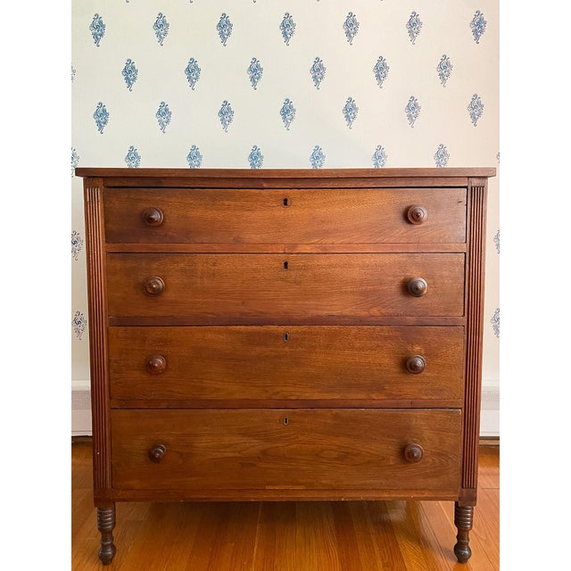 Antique Early 1800s Southern Neoclassical Walnut Chests of Drawers, Likely From Central Virginia For Sale - Image 15 of 15