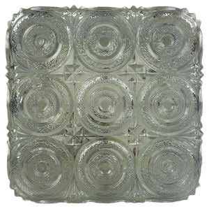 Glass & Metal Ceiling Lamp from Glashütte Limburg, Germany, 1970s