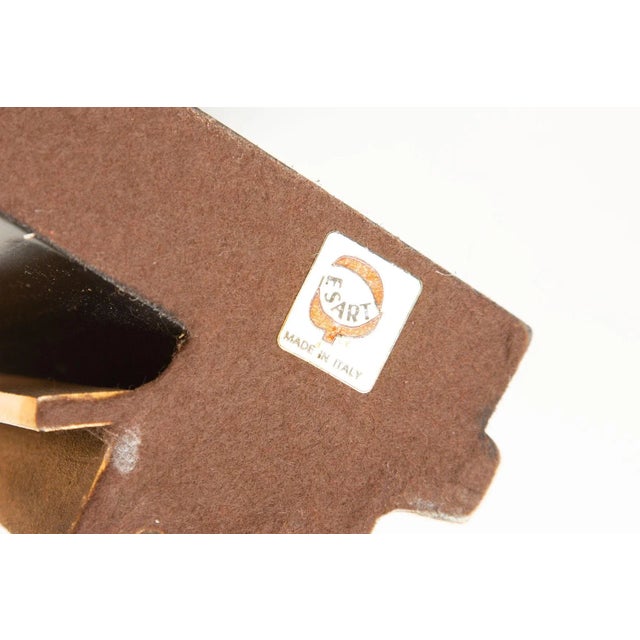 Vintage Italian Bronze and Black Stained Wood Sculpture Mid Century Modern For Sale - Image 9 of 10