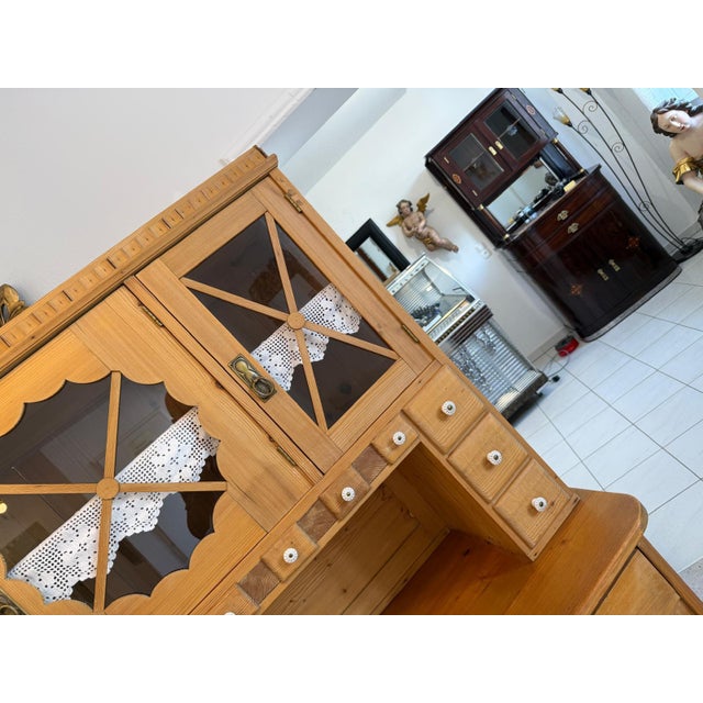 Art Nouveau Natural Wood Cupboard, 1890s For Sale - Image 9 of 13