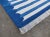 Handmade Cotton Vegetable Dyed Blue and White Scalloped Dhurrie Runner - 3x14 For Sale - Image 6 of 10