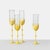 Description Bjorn Wiinblad Hurricane Lamps Four hurricane lamps painted yellow with glass shades. Height adjustable with...