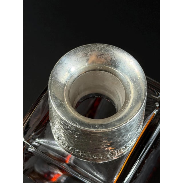 Art Deco Amber Crystal Decanter with Silver Mount, 1930s For Sale - Image 8 of 14