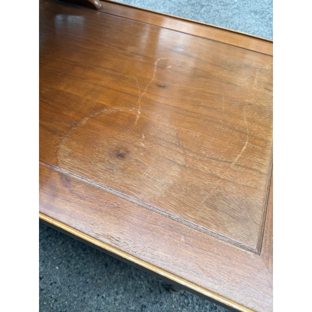 1950s Lane Altavista Copenhagen Mid Century Modern Two Tier Walnut End Tables For Sale - Image 9 of 10