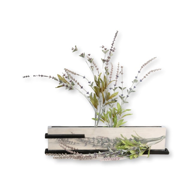 Michael Aram 19" Contemporary Chrome & Iron Planter For Sale In Los Angeles - Image 6 of 8