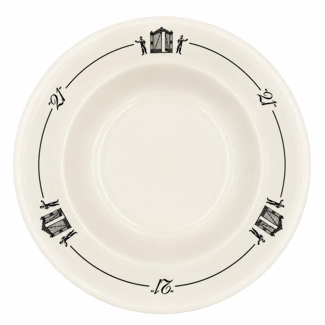 Ceramic Vintage the 21 Club Nyc Restaurant Equestrian Jockey Soup Bowl For Sale - Image 7 of 13