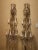Amazing and rather rare pair of Italian gilt metal beaded sconces with macaroni style glass beads. Each one has three...