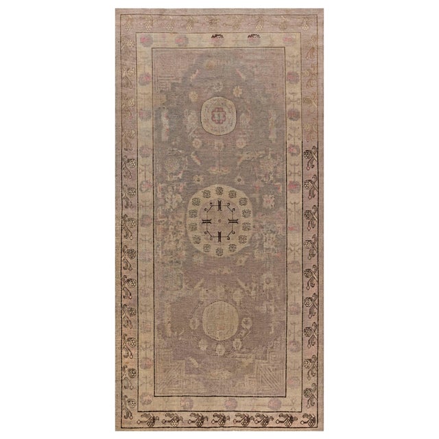 Doris Leslie Blau Midcentury Samarkand Handmade Wool Rug For Sale