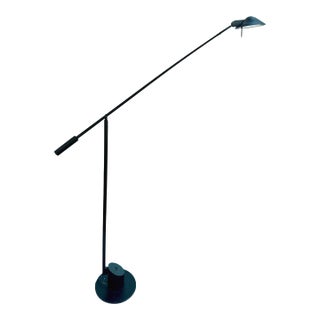1980s Robert Sonneman/Kovacs Feather Floor Lamp in Black For Sale