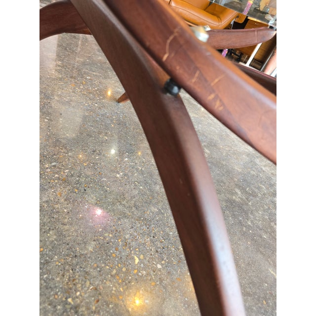 Forest Wilson Walnut & Glass Coffee Table MCM Vintage For Sale - Image 9 of 11