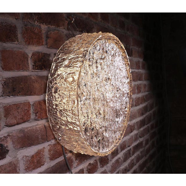 German Doria Flush Mount in Ice Glass, 1960 For Sale - Image 3 of 7