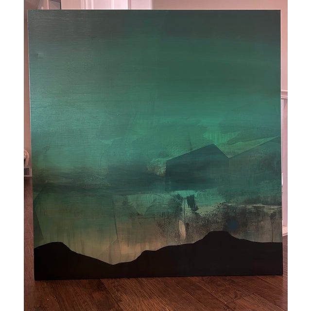 Contemporary Huge Marfa 47" X 50" Abstract Canvas Wall Art Print by Sarah Stockstill For Sale - Image 3 of 5