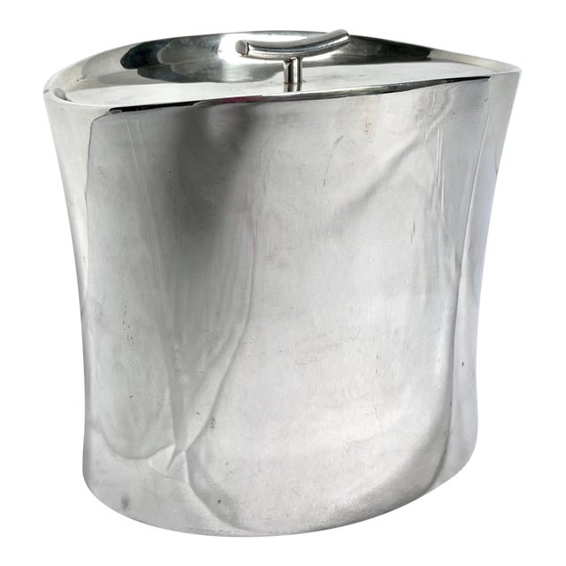 Sambonet Italian Stainless Steel Bamboo Style Ice Bucket For Sale