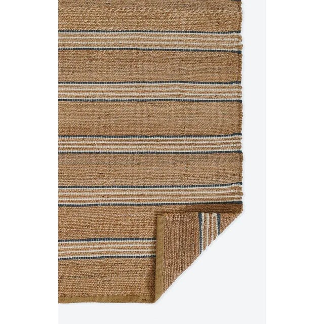 Contemporary Erin Gates by Momeni Chestnut Stripe Blue Hand Woven Wool Area Rug 3'6" X 5'6" For Sale - Image 3 of 10