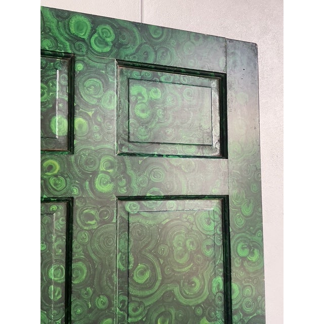 Vintage Boho Faux Finished Malachite Door For Sale - Image 9 of 13