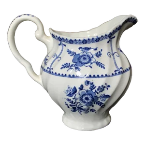 Small Vintage Blue and White Pitcher