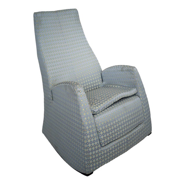 Mid-Century Upholstered High-Back Lounge Chair, 1959 For Sale