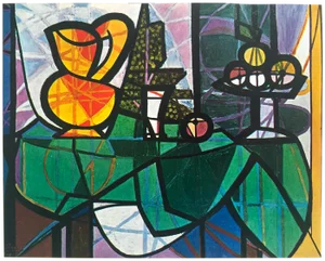 Pablo Picasso Vintage 1964 Authentic Lithograph Print " Pitcher and Bowl of Fruit - Pichet Et Coupe De Fruits " 1931