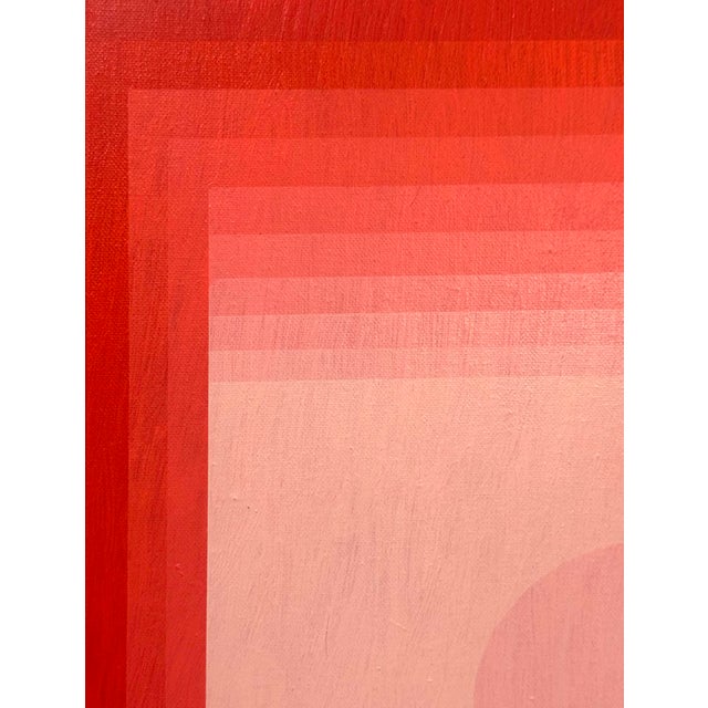 2020s Contemporary Abstract Acrylic on Canvas "Focus Amongst Noise 2 (Orange DPP / Red Violet)" by Andy Harwood For Sale - Image 5 of 7